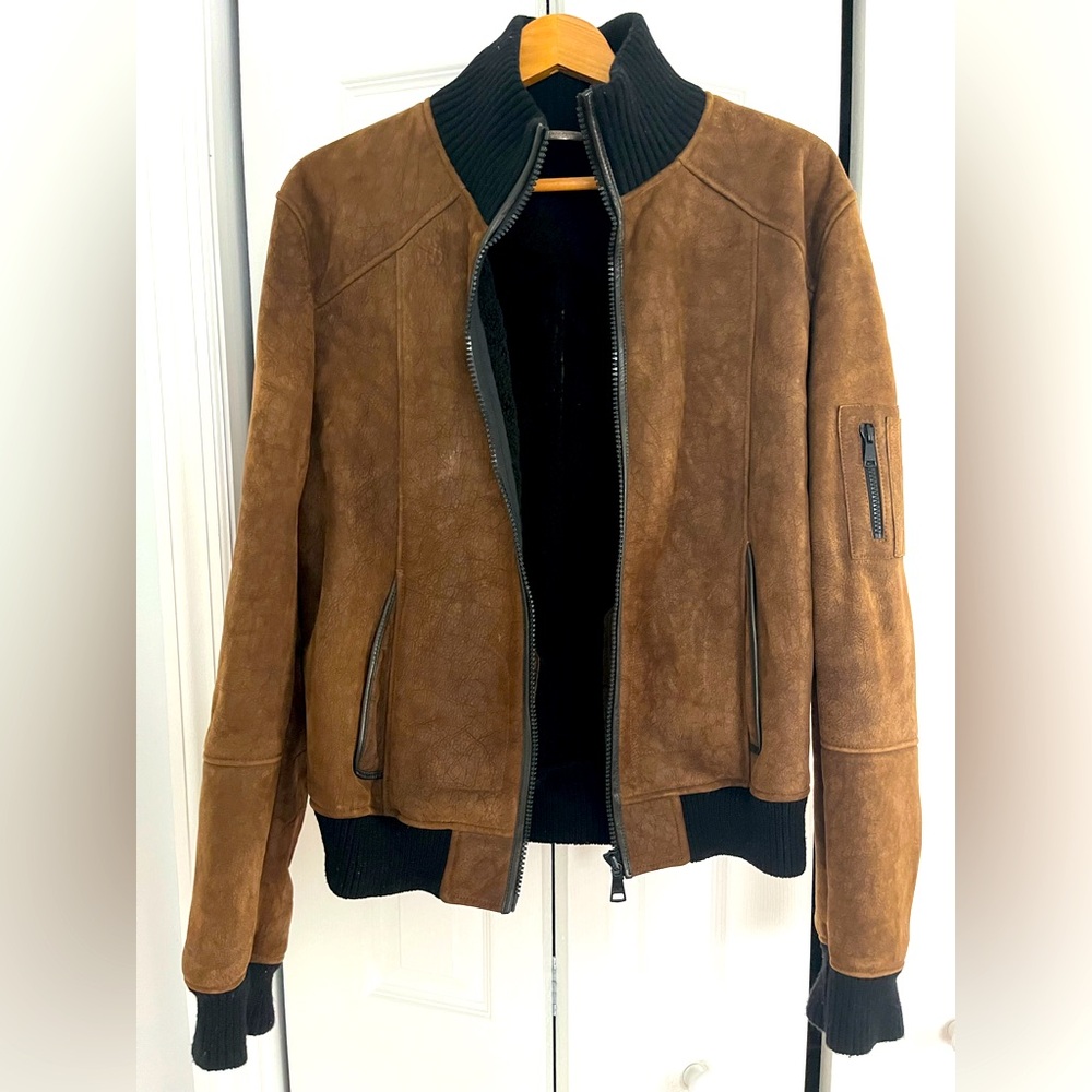 Brown Leather Jacket Dolce and Gabbana